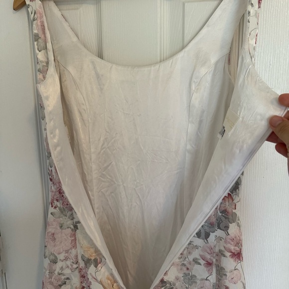 Jessica McClintock Vintage Bridal Floral Dress Sleeveless Scoop Neck Gown Sz 8 - Picture 8 of 11